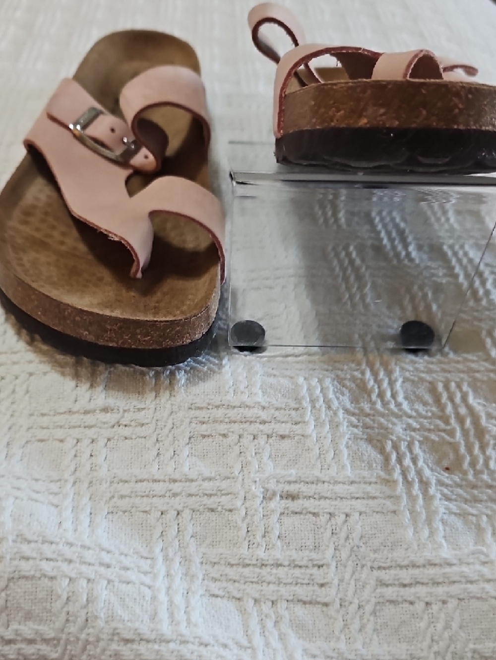 Biostep Women's Pale Pink Buckle Slide Sandals - Picture 6 of 7